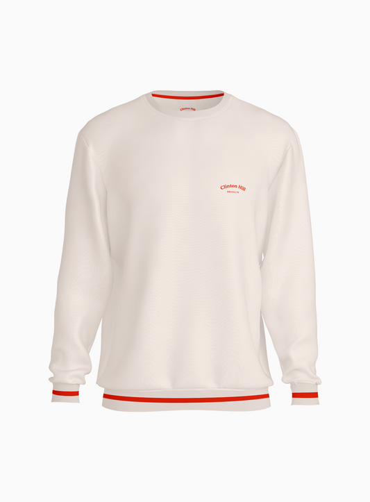 Clinton Hill Cream/Orange Line Sweater