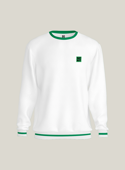 South Cove NYC White/Green Sweater