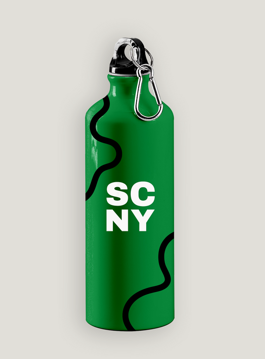 South Cove NYC Green Water Bottle with Graphic